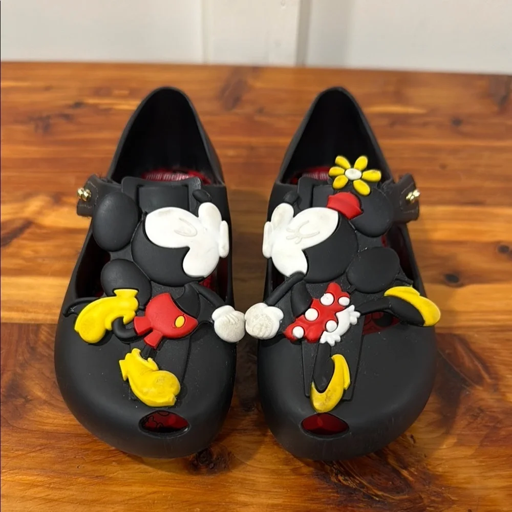 Mini Melissa Ultragirl Disney Mary Jane Flats Mickey Minnie Mouse Kissing